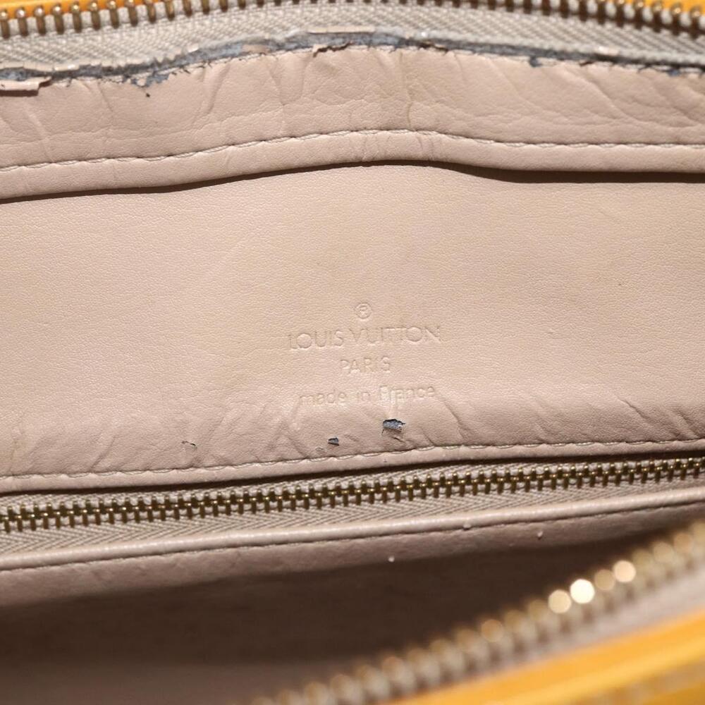 LOUIS VUITTON Monogram Vernis Houston Hand Bag Beige M91004 LV Auth ka1387 - Picture 10 of 16